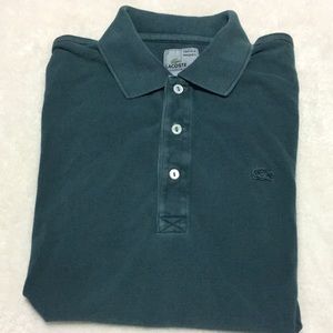 Lacoste vintage washed green distressed polo shirt